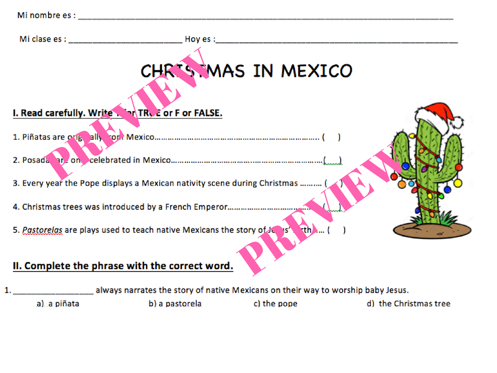 Christmas In Mexico Lesson Plan Teachingrealspanish Com